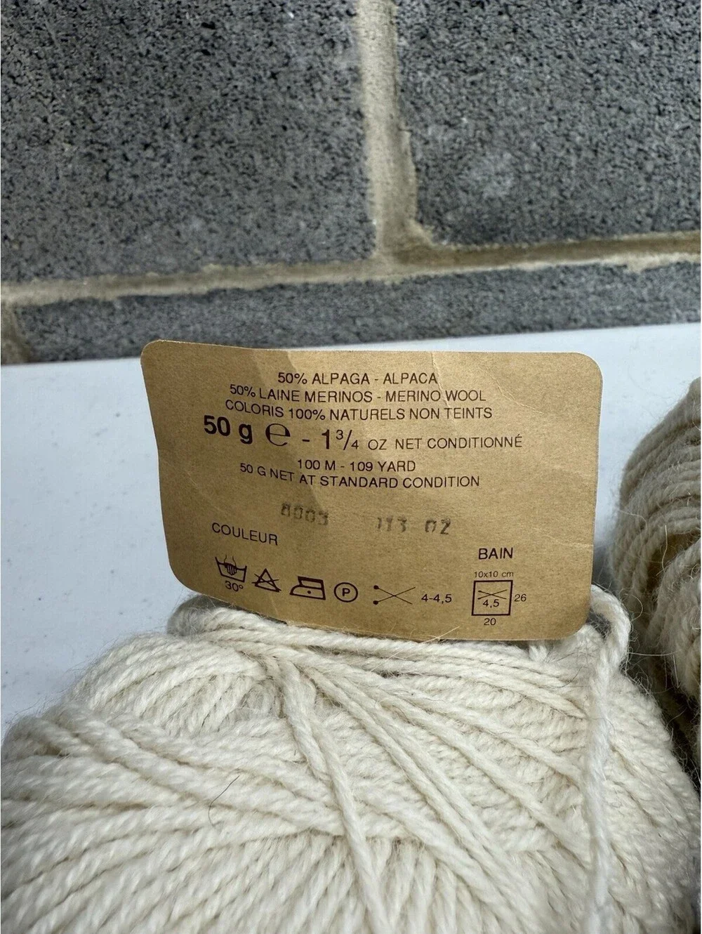 Teneriffe Alpaca/Wool Yarn Shade 8003 & 8007 - 3 Skein Lot
